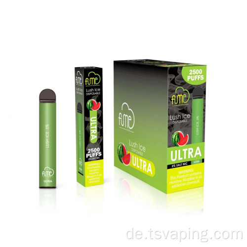 Einweg -Vape 2500 Puffs Fume Ultra Device Kit
